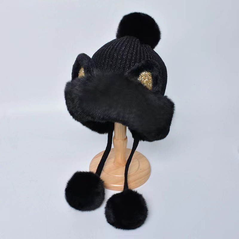 Winter Hat Factory - Cute Faux Fur Earflap Beanie