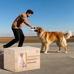Pet Urn Factory - Wooden Memorial with Photo Frame