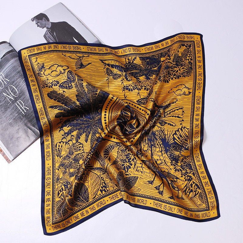 Silk Scarf Factory - Men's Small Square Satin Kerchief