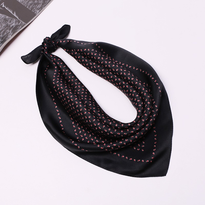 Silk Scarf Factory - Men's Small Square Satin Kerchief