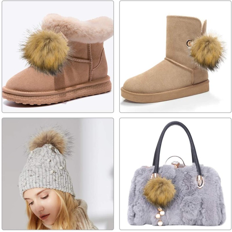 Faux Fur Pom Factory - 10cm Fluffy Pom Ball for DIY