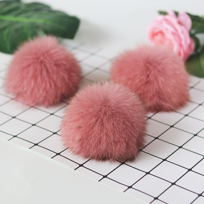 Fur Ball Manufacturer - 8cm Real Fox Fur Pom for DIY