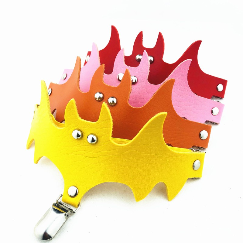 Leg Garter Factory - Halloween Leather Bat Punk Ring