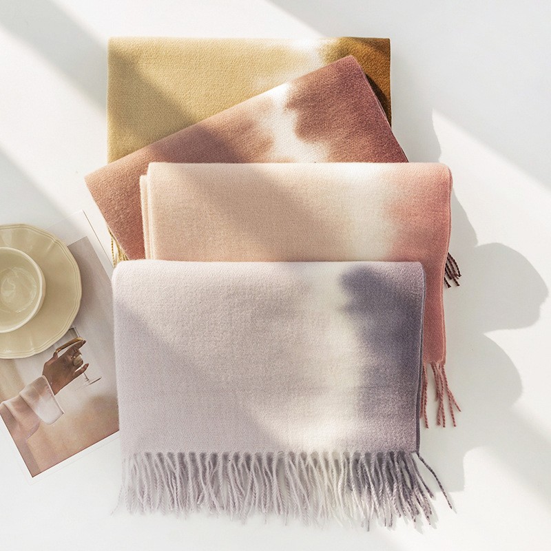 Faux Cashmere Scarf Manufacturer - Women's Gradient Warm Soft
