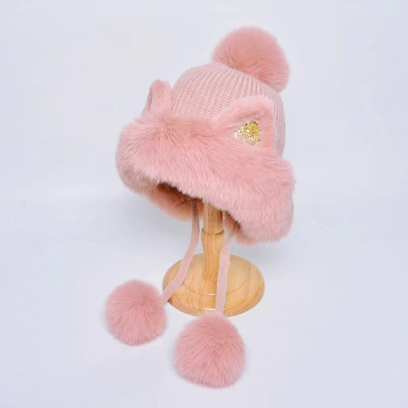 Winter Hat Factory - Cute Faux Fur Earflap Beanie