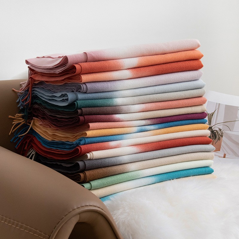 Faux Cashmere Scarf Manufacturer - Women's Gradient Warm Soft