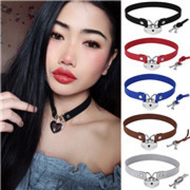 Choker Factory - Punk Leather Metal Collar Necklace