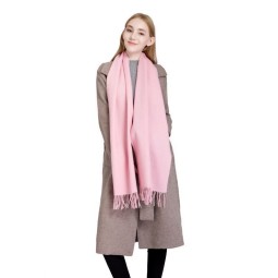 Wool Shawl Manufacturer - Solid Color Tassel Warm Thick