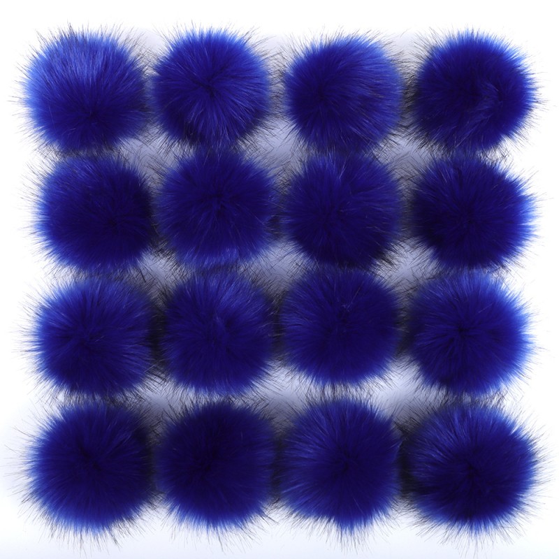 Faux Fur Pompon Factory - 12cm Fluffy Ball with Rubberband