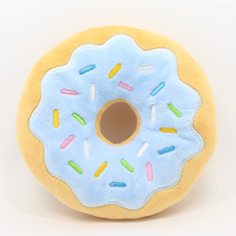 Pet Plush Toy Manufacturer - Donut 15cm Christmas Squeaky