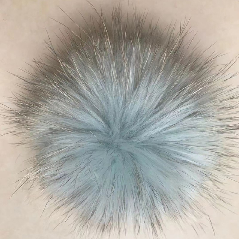 Fur Pom Manufacturer - Real Raccoon Fur Pom with Snap
