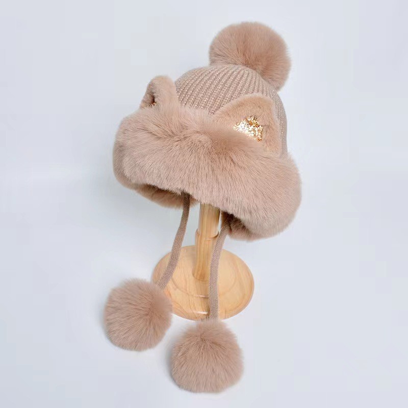 Winter Hat Factory - Cute Faux Fur Earflap Beanie