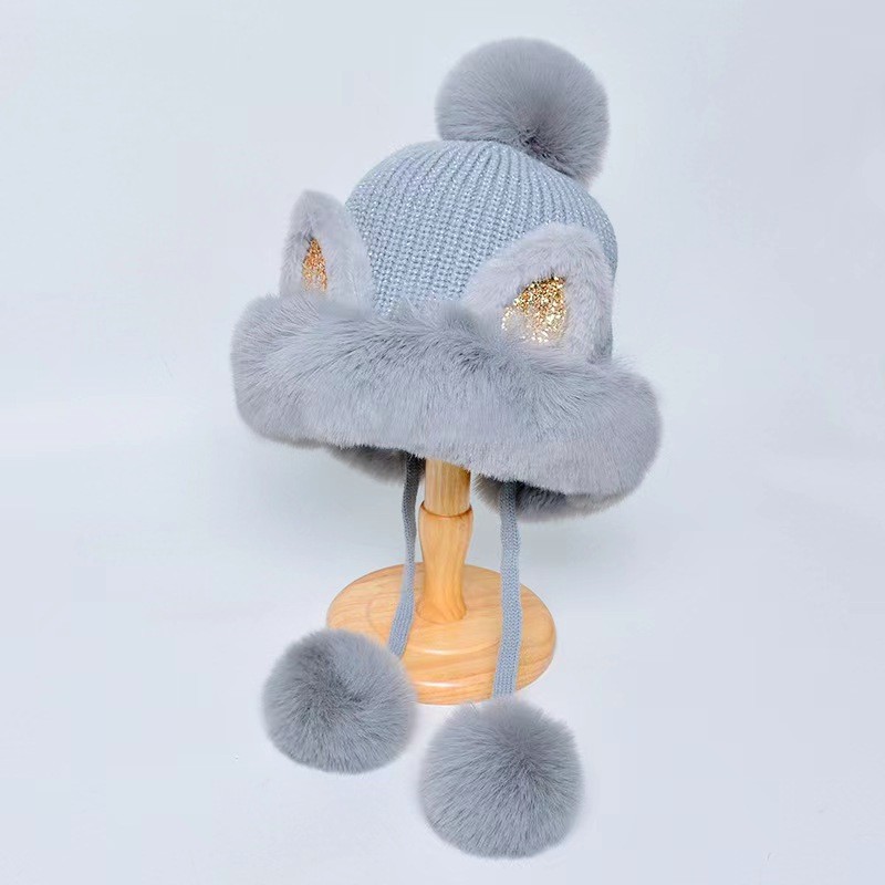 Winter Hat Factory - Cute Faux Fur Earflap Beanie