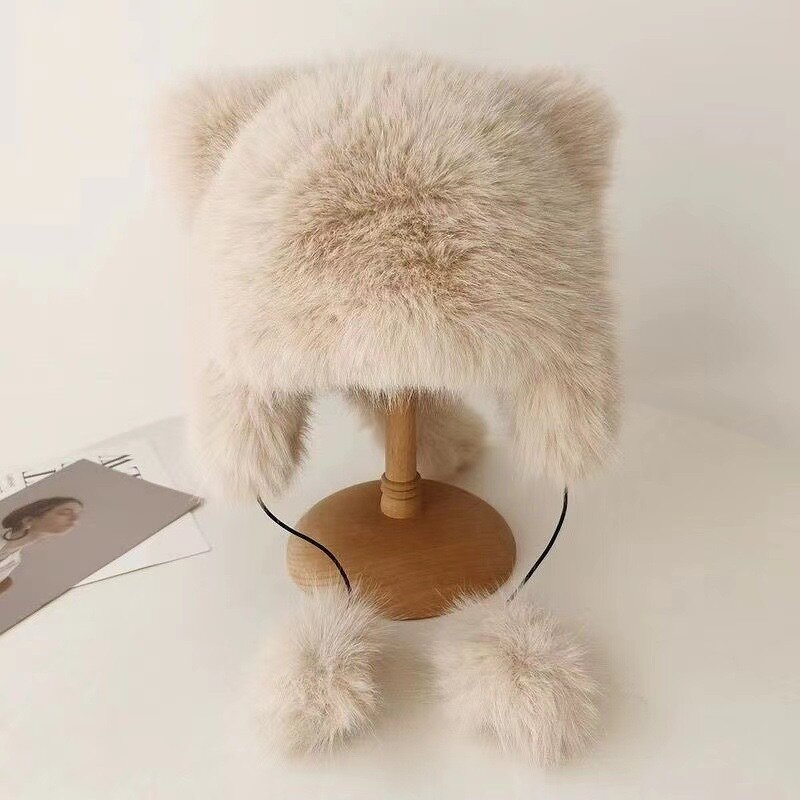 Knit Beanie Manufacturer - Faux Fur Raccoon Winter Plush
