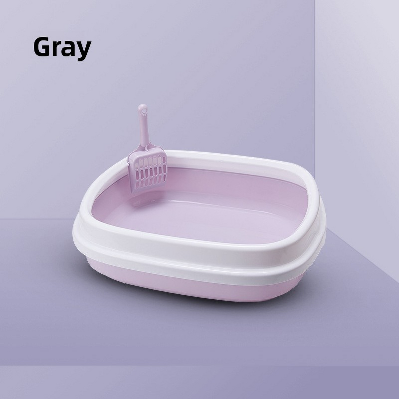 Cat Litter Box Manufacturer - Macaron Color Semi-Closed PP