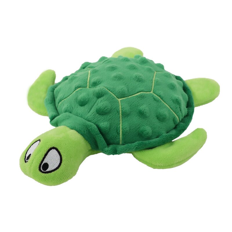 Dog Toy Factory - Cute Stuffed Turtle Crinkle Squeaky