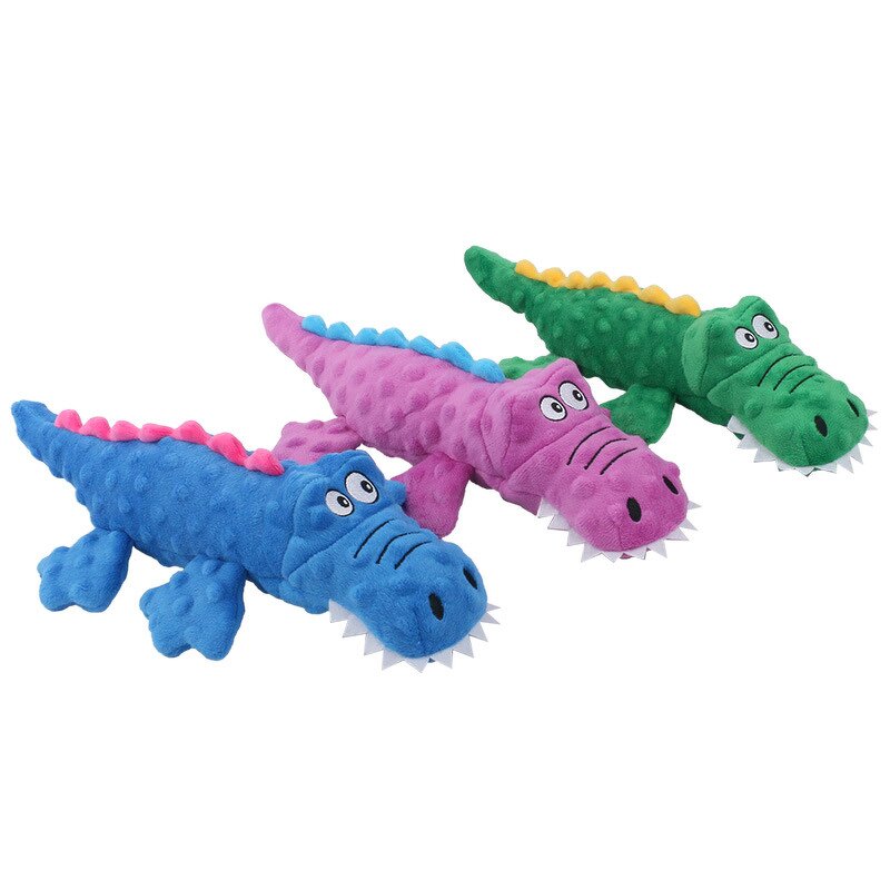 Dog Chew Toy Factory - Crocodile Shaped Squeaky Velvet