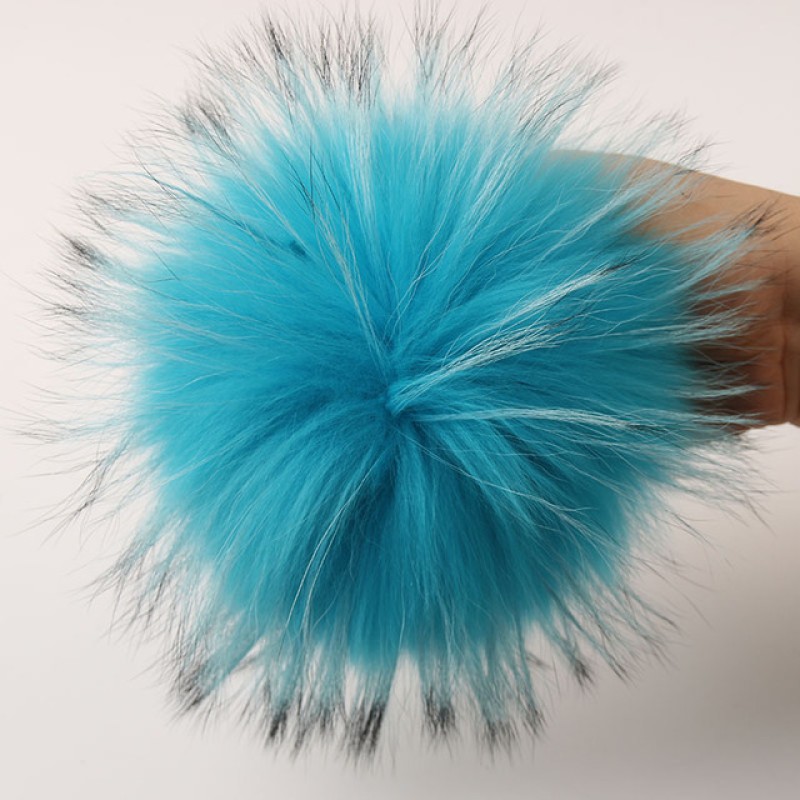 Fur Pom Manufacturer - Real Raccoon Fur Pom with Snap