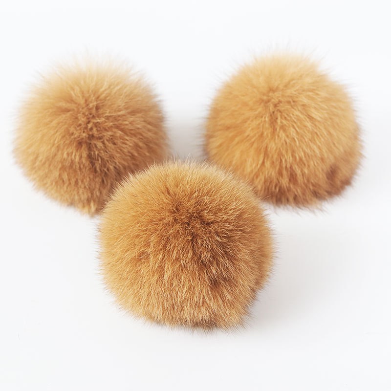 Fur Ball Manufacturer - 8cm Real Fox Fur Pom for DIY
