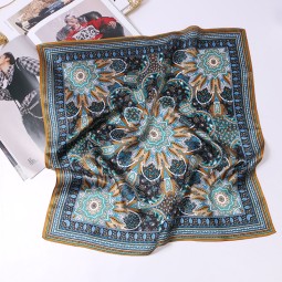 Silk Scarf Factory - Men's Small Square Satin Kerchief