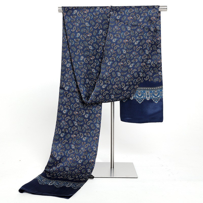Silk Scarf Manufacturer - Men's Satin Printed Neckerchief