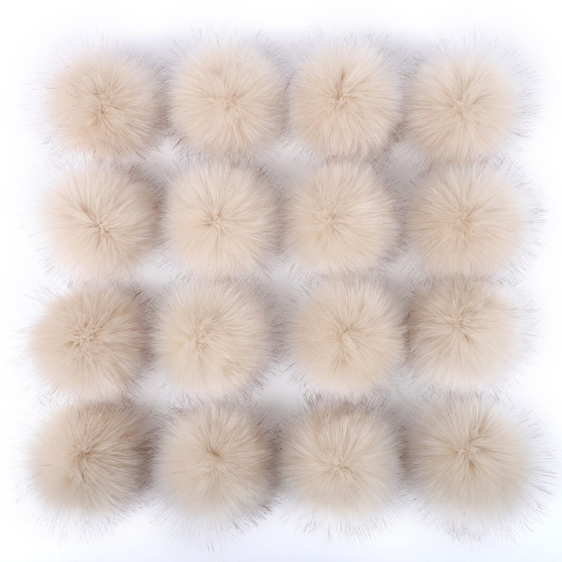 Faux Fur Pompon Factory - 12cm Fluffy Ball with Rubberband