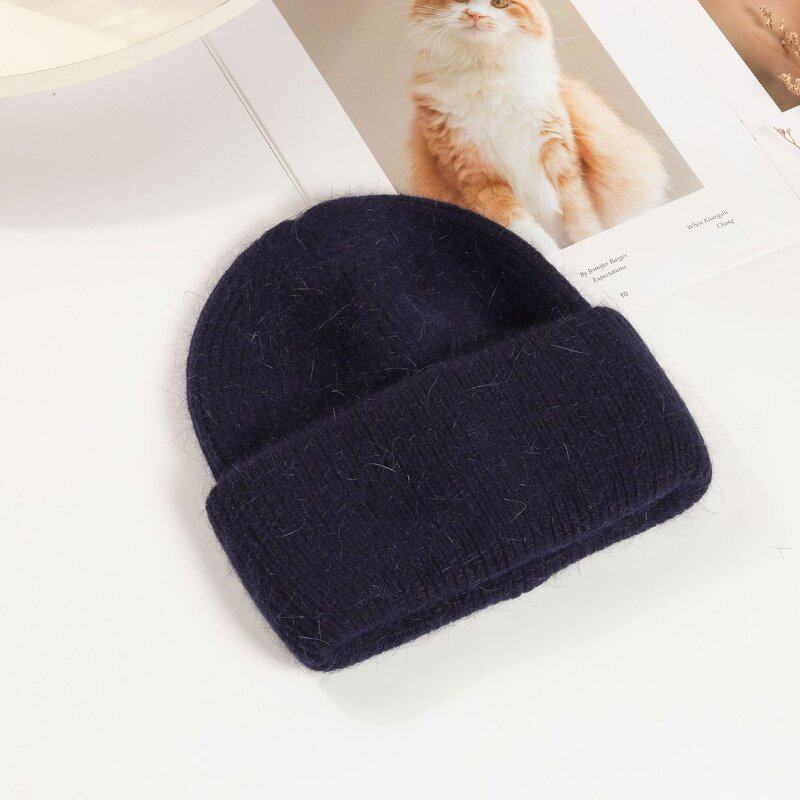 Winter Hat Manufacturer - Rabbit Fur Knitted Beanie Warm