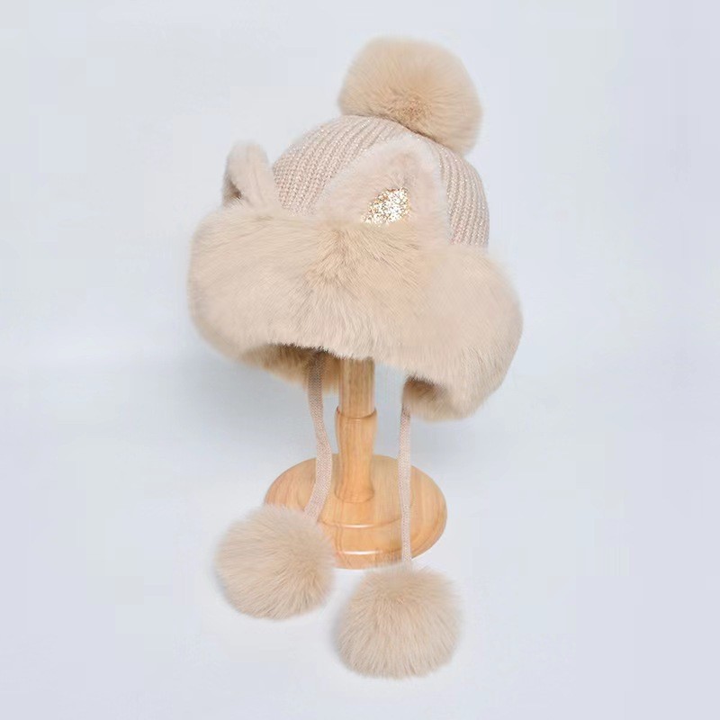 Winter Hat Factory - Cute Faux Fur Earflap Beanie