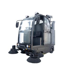 Ride-On Electric Sweeper - Enclosed Cab Factory