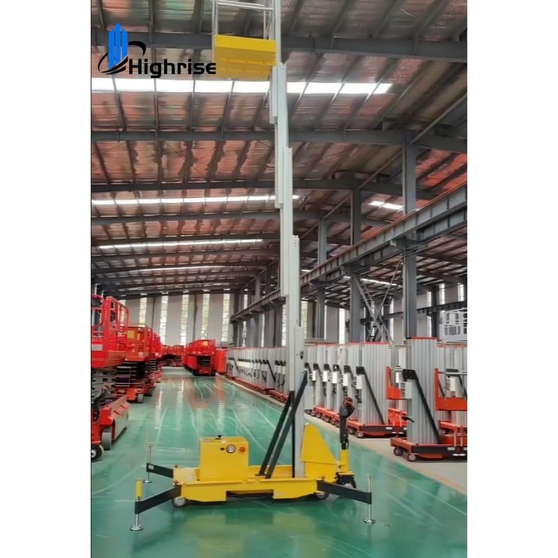 Mast Lift Ladder Factory - 150kg Single Mast Aluminum