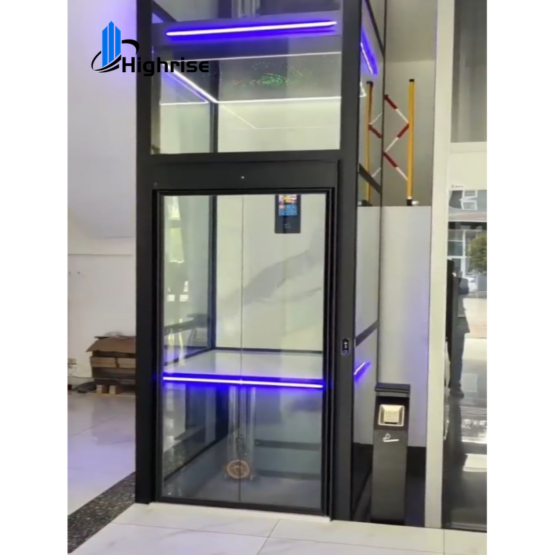 Home Elevator Manufacturer - 3 Floor Glass Cabin Outdoor Villa