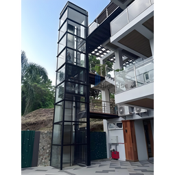 Home Elevator Supplier - Hydraulic Outdoor 4 Floor Glass Cabin