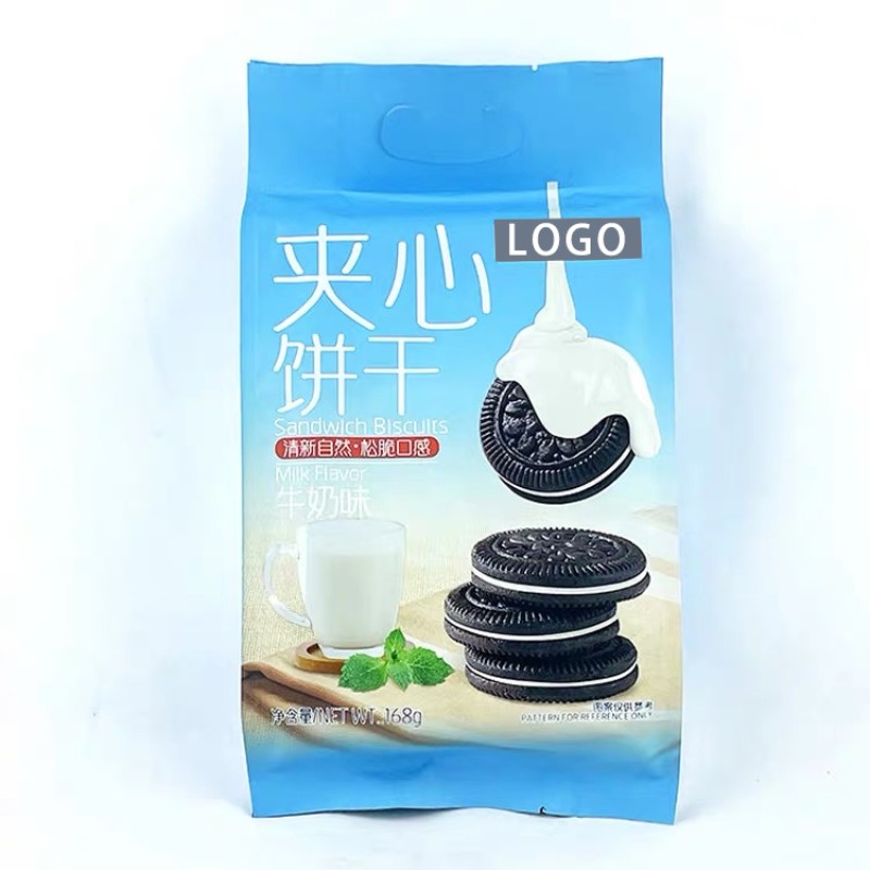 OEM ODM Free Sample Custom Package Snack Sesame Milk Salt Chive Scallion Variety Flavor Cookie Chocolate Biscuit
