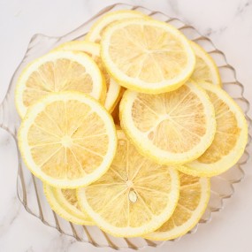 100% Pure Natural Freeze-Dried Lemon Slices Sugar Yellow Lemon for Fruit Tea Decoration