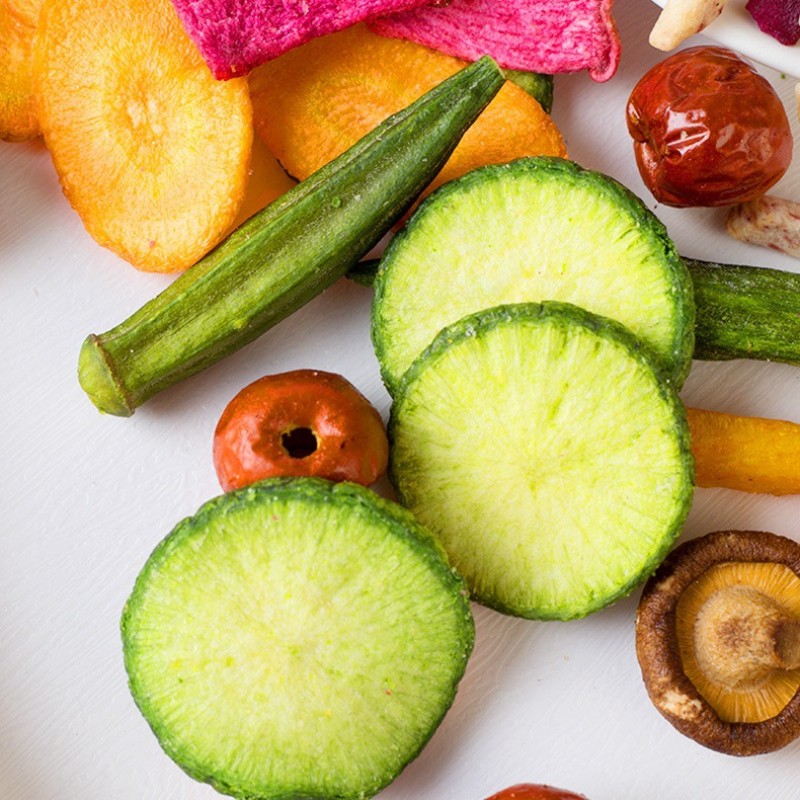 OEM ODM Free Sample Custom LOGO Brand High Quality Products VF Crispy Snack Mixed  Dried Fruits and Vegetables