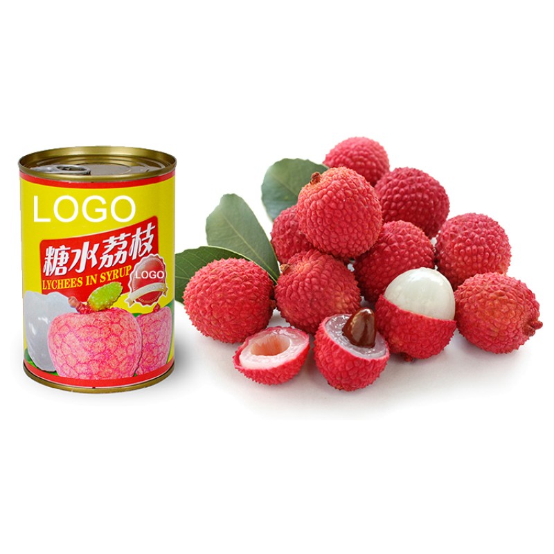 OEM ODM Free Sample Custom Package Factory Wholesale Price Fruit Organic 567g Canned Lychee