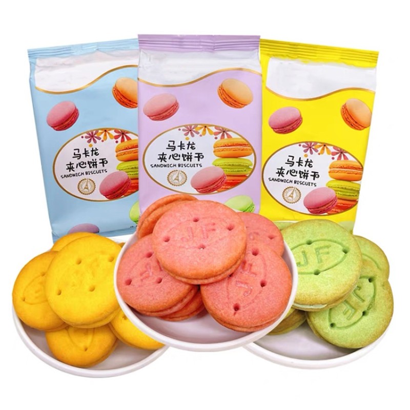 OEM ODM Free Sample Custom Package Snack Sesame Milk Salt Chive Scallion Variety Flavor Cookie Chocolate Biscuit
