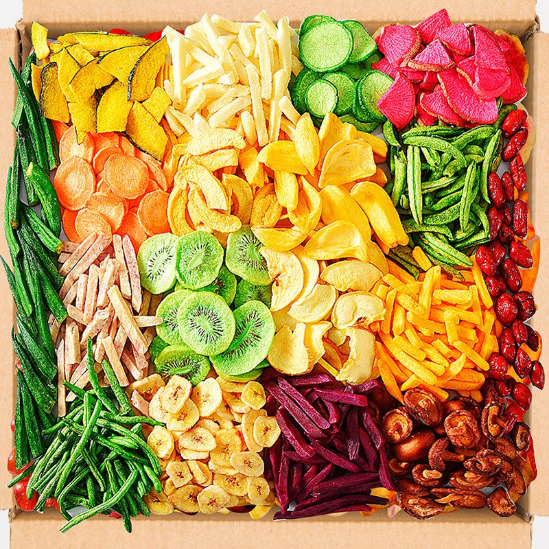 OEM ODM Free Sample Custom LOGO Brand High Quality Products VF Crispy Snack Mixed  Dried Fruits and Vegetables