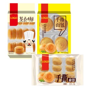 Free Sample OEM ODM Custom Package Snack Satisfy Hunger Hand Tearing Instant Bread