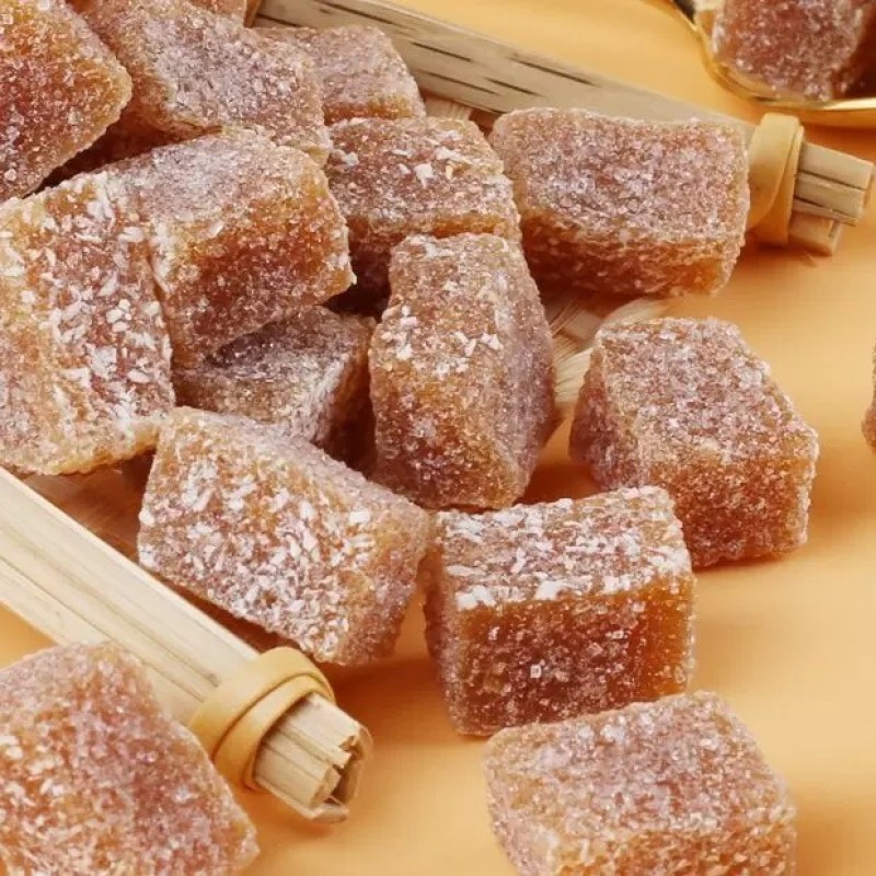 Free Sample OEM ODM Custom Package Dispel Cold Ginger Chews Candy Snack Gummy Jelly Healthy Gingerbon Coated Bonbon Soft Ginger