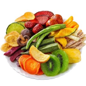 OEM ODM   Free Sample Mixed Vegetable Fruit Crisps VF Dehydrated  Chips