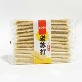 OEM ODM Free Sample Custom Package Snack Sesame Milk Salt Chive Scallion Variety Flavor Cookie Soda Biscuit