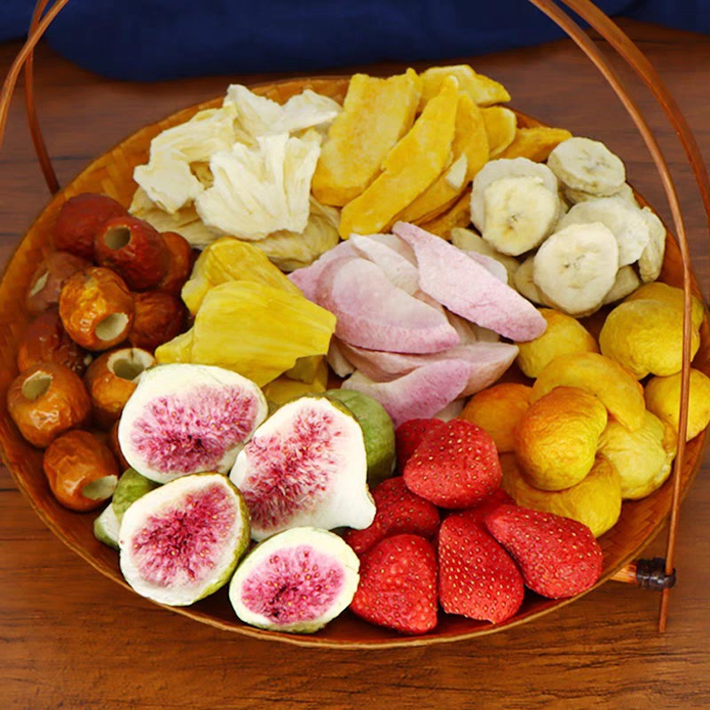 High Quality Bulk Freeze Dried Banana Kiwi Fruit Fig Red Date Apple Strawberry Freeze Dried Mixed Fruits