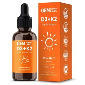 Biocaro OEM Private Label Vitamin D3 K2 Liquid Drops 5000 Iu Multivitamin Vitamin D3 with K2 Liquid Vitamin Supplements Capsule
