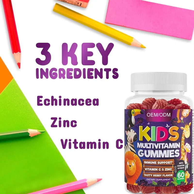 BIOCCHN OEM/ODM Halal High Quality Multivitamin Gummies Biotin Gummies Children boost Immunity Kids Multivitamin Gummies