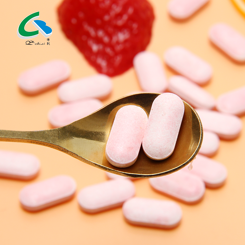 BIOCRICH OEM Private Label Skin Whitening Immunity Supplements Custom Vitamin C 100mg 500mg Chewable Tablets