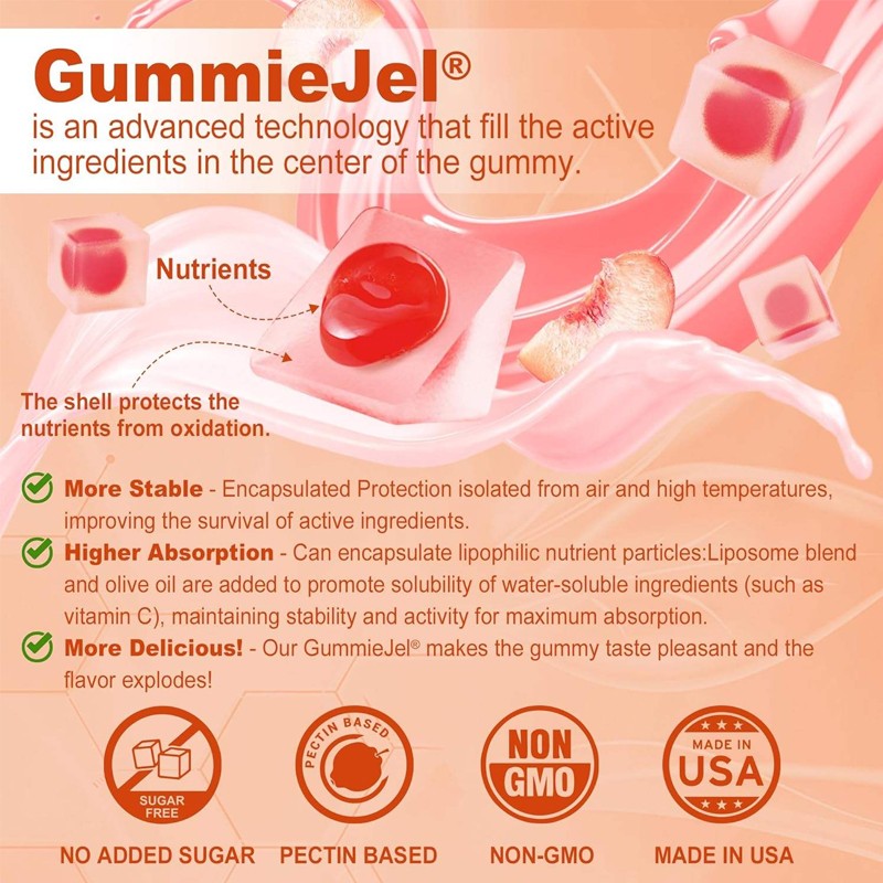 BIOCCHN OEM/ODM Private Label Factory Supply Vitamin C Gummies Orange Flavour Vitamin C Keep Healthy