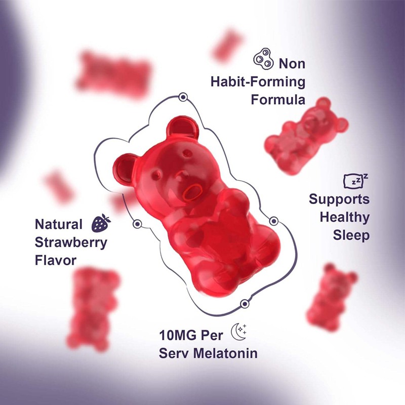 BIOCCHN Private Label Sleep Gummies Melatonin Bear Melatonin Gummies Nighttime Sleeping Aid Gummies for Adults