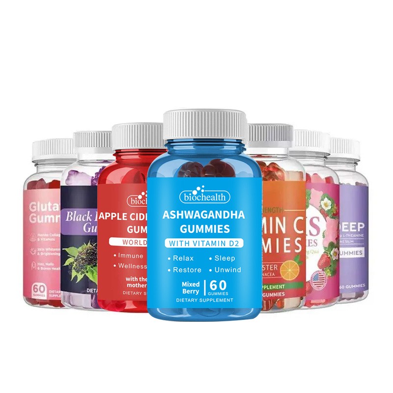BIOCCHN Private Label Apple Cider Vinegar Gummy Sea Moss Ashwagandha Gummies Elderberry Vitamin Biotin Immune Gummies