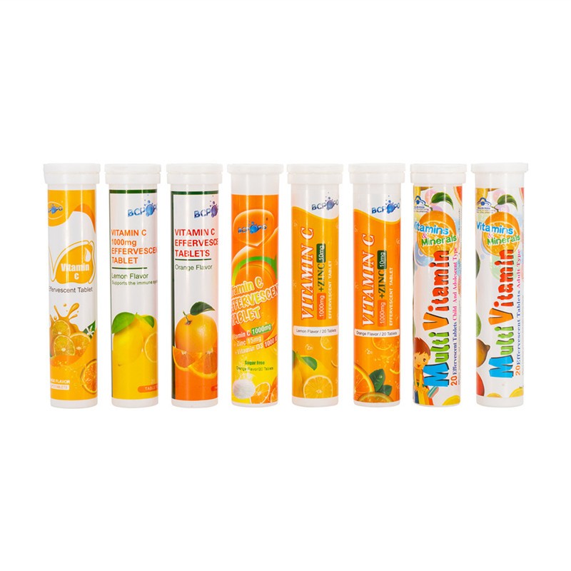 Healthcare Supplements 500mg 1000mg Vitamin c Effervescent Tablets for Skin Whitening